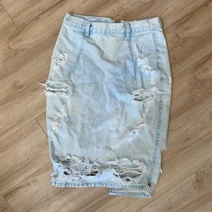 One Teaspoon distressed pencil skirt 26